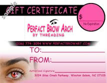 Eyebrow Threading Punch Cards